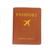 PU Leather Passport Covers Holder Luggage Tag Card Protector Organizer for Wedding Couples Travel Wallet
