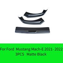 For 3PCS Ford Mustang Mach-E 2021 2022 Car Front Protector Bumper Lip Tuning Accessories Splitter Body Kit matinė juoda spalva
