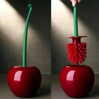 Creative Toilet Brush Creative Lovely Cherry Shape Lavatory Toilet Brush Holder Set Toilet Holder Bathroom Accessories rožinė raudona spalva