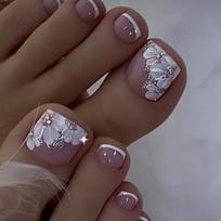 24Pcs Sparkling Golden Glitter Flower Press On Toenails With Rhinestone Design Glossy Full Cover Short Square False Toenails Onesize