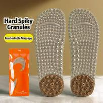 Foot Acupoint Stimulating Hard Granule Insole Hard Spiky Massage Shoe Pad 36-37 tamsiai ruda spalva