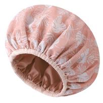 Satin Lined Shower Cap Double Layer Shower Bonnet New Bathing Hair Cover  Salon Use