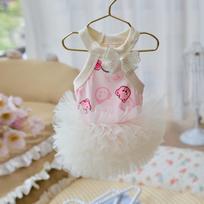 Pink Blue Cat Tutu Dress Thin Fabric Kitty Sunscreen Vest New Pet Summer Skirt  Pet Supplies XS rožinė