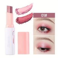 2 In 1 Pearly Highlighter Eyeshadow Stick Makeup Waterproof Long Lasting Glitter Eyeshadow Eyeliner Stick Eyes Makeup Cosmetics 01#