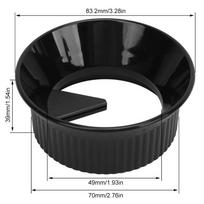 Splash Proof Design Moka Pot Dosing Funnel Transparent/Black Coffee Dosing Ring  For Moka Pot 3cup transparent