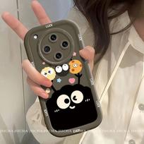 Silicone Full Coverage Phone Case OPPO Find X8 X7 Ultra X6 Pro X5 - Cute Cartoon Coal Design Shockproof Soft TPU OPPO Find X8