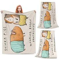 Yes, I Really Do Need All These Guinea Pigs Blanket Soft Flannel Throw Blanket Plush for Bed Living room Picnic Travel Home Sofa Size: 75*100cm, Weight: 230 GSM