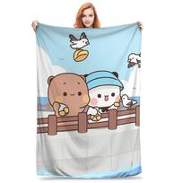 Bear Cartoon Cute Bubu Dudu Blankets Fleece Decoration Multi-function Super Soft Throw Blankets for Bed Outdoor Rug Piece Size: 75*100cm, Weight: 230 GSM