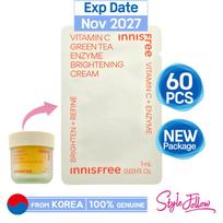 60pcs/60ml_[INNISFREE] Vitamin C Green Tea Enzyme Brightening Cream 1ml (Sample Sachet) 1ml X 60pcs (60ml)