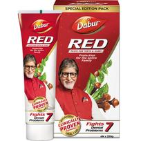 Dabur Red Ayurvedic Toothpaste - 750g (250g x 3) | Germ Protection, Cavity Care, Plaque Removal & Fresh Breath | Fluoride Free Herbal Paste brown
