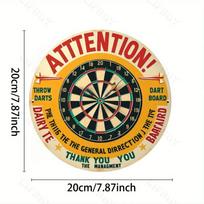 Vintage Metal Dart Board Sign Wall Art Decorative Plaque Holiday Gift Home Decor įvairiaspalvis