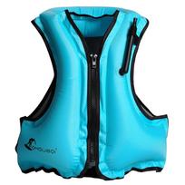 Adult Inflatable Swim Vest Life Jacket for Snorkeling Floating Device Swimming Drifting Surfing Water Sports Life Saving mėlyna