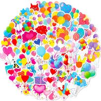 50 Holiday Ornament Balloon Decals Birthday Colorful Balloons Graffiti Decals Premium Durable Quality Useful Practical