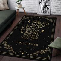 Teisingumo svarstyklės magija astrologija ezoterinis raštas dekoratyvus kvadratinis kilimėlis modernus svetainės grindų matinis miegamojo kilimėlis plakatų kilimėlis 40x60cm(15x23 in)
