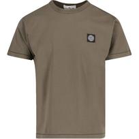 Stone Island Solid Logo Crew Neck Short Sleeve T-Shirt Men tops Brown K1S1521000-39S0013-V0054 S