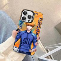 Anime BLUE LOCK Phone Case For IPhone 16 15 14 13 12 11 Pro Max X XR XSMAX 8 7 Plus Matte Shockproof Back Cover iPhone 16 pro orange