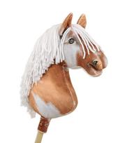 Hobby Horse Large Premium Stick Horse - Piebald Tobiano with White Mane A3
