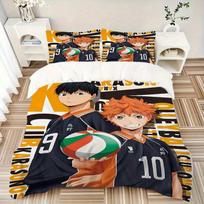 3pcs Volleyball Bedding Set Down Comforter Cover and Pillowcases, Suitable for All Seasons(No Insert)-0729038 135x200cm