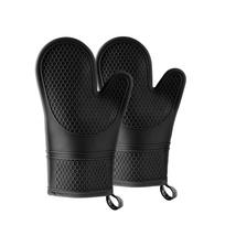 Slip Resistant Silicone Oven Mitts Set, Soft Cotton Lining, Waterproof, Kitchen Mitt Potholders juoda