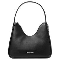Michael Kors Nayla Pebbled Texture Metal Hardware Letter Engraved Leather Shoulder Bag Small Women shoulder bag Black 35S6S5ZH1L-BLACK Basic Set (Bag+Dust Bag)