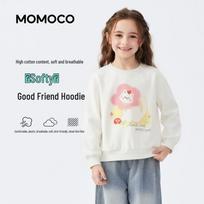 MOMOCO Girls' Cartoon Pullover Sweatshirt 90 abrikosas