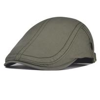 Adjustable Vintage Berets Hat Cotton Flat Visor Cap Casual Retro Newsboy Caps  Men Women žalia