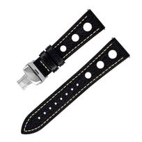 Applicable To Huawei Samsung Watch With Accessories Stainless Steel Double Buckle Butterfly Buckle Quick Release Raw Ear Real Sheepskin Watch Strap 22mm