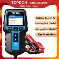 TOPDON BT200 Portable Battery Tester Charging Cranking Test Tools for Car 12V Automotive Diagnostic Battery Monitor 100-2000CCA BT200