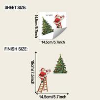 Ladder Christmas Santa Tree Home Wall Decoration and Beautification Switch Sticker fun-kg239