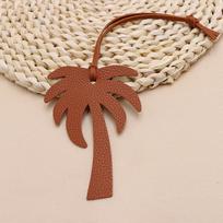 Coconut Tree Leather Bag Pendant, Palm Tree Shape Leather Jewelry Accessories for Purse Bag Charm F