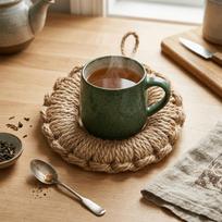 Thickened Cup Pad Rope Table Protector Mat Heat‑blocking Drink Coaster  Tabletop Decoration S