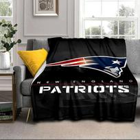 New England Football Team Logo Portable Blanket/Soft Blanket Bedding Blanket Suitable for Travel Camping Living Rooms Offices Sofas Fan Gifts 75x90cm