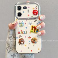 Soft Silicone Phone Case Vivo IQOO 12 11 10 Series With Cartoon 3D Chocolate Bean Design Drop Protection Kickstand Wrist vivo iQOO 12