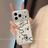Silicone Phone Case IPhone 17 Pro Max 16 Plus 15 With Cartoon Dog Design Soft Shockproof Cover Women Men Teens iPhone 17