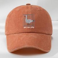 Interesting Goose Iron Cage Print Baseball Cap Unisex Soft Top Adjustable Hat Circumference Duck Tongue Hat Outdoor Sports Leisu 1pc
