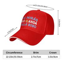 Summer QUE MIRAS BOBO ANDA PA ALLA BOBO Baseball Cap Running Hippie Fashion Design Trucker Hat Unisex High Quality Snapback Cap One Size