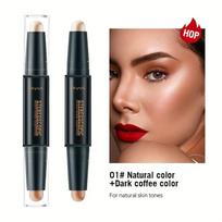 Contouring Stick With Double-headed, Dual-purpose Concealer Highlighter For Three-dimensional Nose Bridge Shadow V Face High Nose Bridge Face Makep 01#