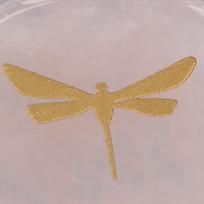 Carved Dragonfly Palm Stone Lightweight Balance Stone Hardwearing Worry Stone  For Meditation rožinė