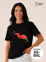 Oversized cotton T-shirt with  Chili Pepper Revolver  print L