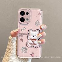 Premium Shockproof Full Cover Phone Case OPPO Reno13 Pro Reno11 Series Cartoon Dog Design Silicone Pink House OPPO Reno 13 Pro