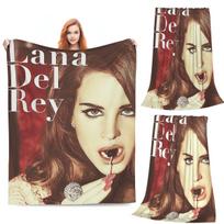 Lana Del Rey Blanket Soft Warm Flannel Throw Blanket Cover for Bed Living room Picnic Travel Home Couch Size: 75*100cm, Weight: 230 GSM