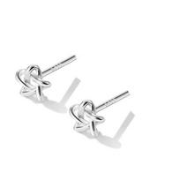 999 Sterling Silver Pentagram Stud Earrings Women's Fashionable Niche Design Pentagram Earrings High-Grade Earrings