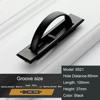 Tatami Hidden Door Handles Zinc Alloy Recessed Flush Pull Cover Floor Cabinet Handle Bright Chrome Dark Furniture Hardware