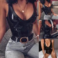 Seksualus odinis kombinezonas Bodysuit Teddy Apatinis trikotažas Pižama Lingerie Apatinis trikotažas S juoda