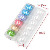 5 vnt. Macarons dėžutė Skaidri PET Desertas Konditerija Pakavimo Dėžutės Gimtadienio Šventės Dovana Torto Ekspozicija Deserto Dekoracija Talpina 6 Macarons 5PCS