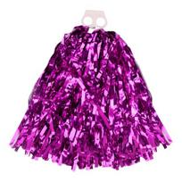 Foil Cheerleader Pompoms Cheer Poms with Handle Cheerleading Costume Accessory rožinė raudona spalva