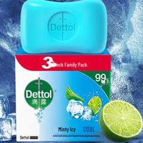 Dettol Mint Ice Cool Healthy Soap 3-Bar Twin Pack