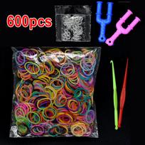 600 Pcs Rubber Loom Bands Bracelet for Kids Hair Colorful Rubber Bands Make Woven Bracelet DIY Toys Christmas Knitting Gif