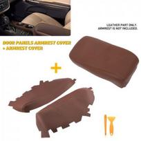 Fits 2013 2014 15-2018 Toyota Avalon Console+Door Panels Lid Armrest Cover Brown