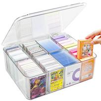 Mirasizuku Card Large Holds Approximately Trading Pokemon Card Case with 112 Card PSA Storage Horizontal or Vertical Removable Storage Box for Trading